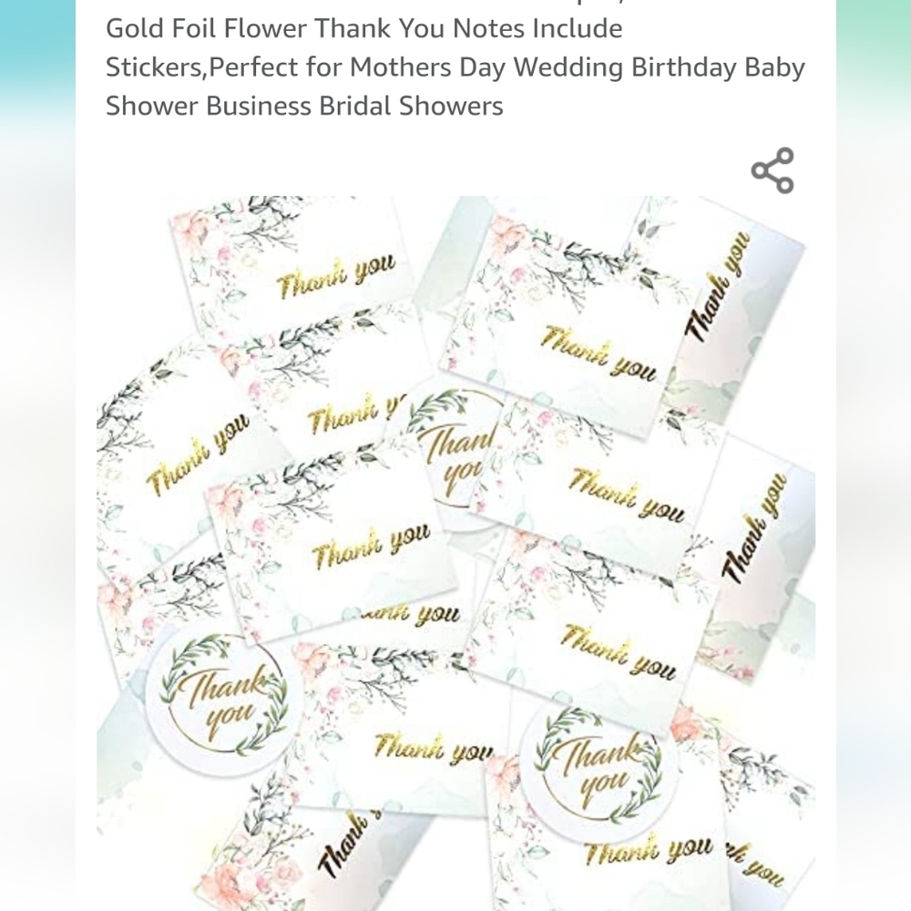 NWT set of 50 thank you cards